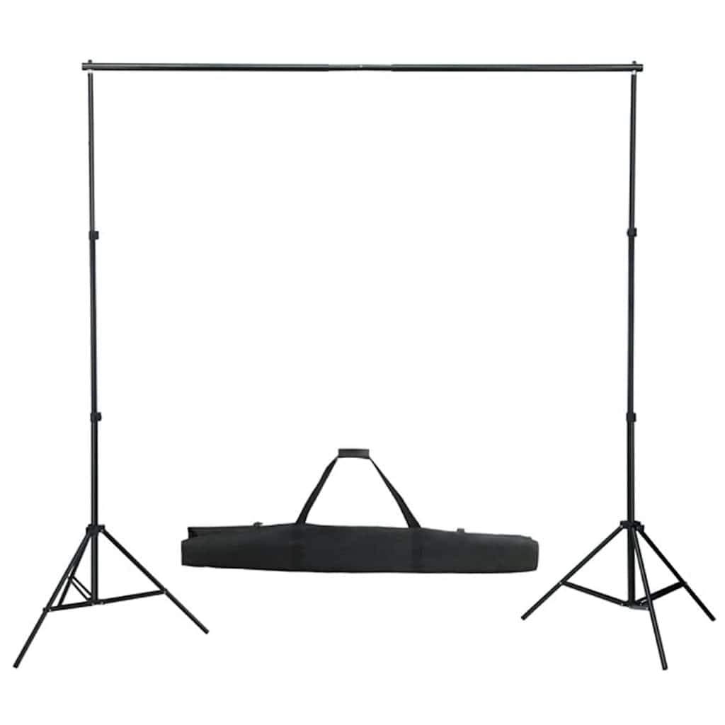 Set da studio fotografico con illuminazione, 2 lampade a luce diurna 5500 K, 2 treppiedi in alluminio 78-230 cm, 2 ombrelli bianchi 84 cm, sistema di sfondo flessibile 600 x 300 cm, borsa per