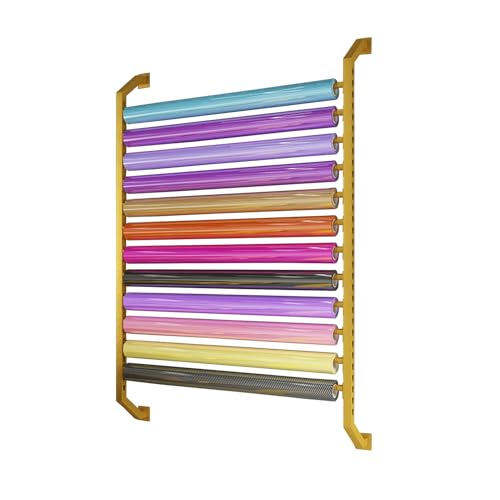 Support pour rouleau de tissu et papier peint : rack de stockage mural polyvalent