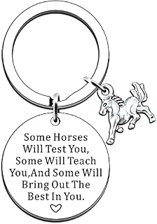 JMIMO Horse Gifts Horse Keyring for Women Girls Men Boy Inspirational Gifts Equestrian Gifts for Horse Lover Some Horses Will Bring Out The Best in You Keyring