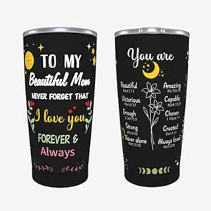 Dikiteenz Mom Tumbler,20oz Stainless Steel Coffee Travel Mug Cup for Mom from Daughter Son,Bible Verse Tumbler Mugs Inspirational Gifts for Women