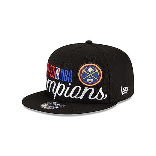 New Era Denver Nuggets 2023 NBA Finals Champions Locker Room 9FIFTY Boné Snapback Preto, Preto, Tamanho �nica