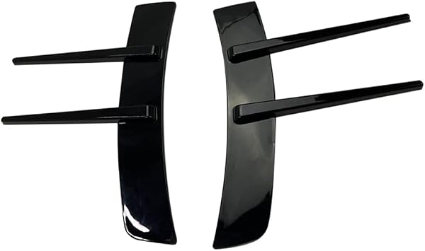 Car Fender Sides Fender Trim,Universal Side Air Flow Fender Vent Decoration Cover ABS Waterproof Car Body Side Exterior Decoration Accessories,Shiny Black