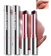 DAMUSI 2PCS Tinted Lip Balm,Moisturizing Lipstick for Women,Hydrating Solid Lip Gloss,Sheer Formu...