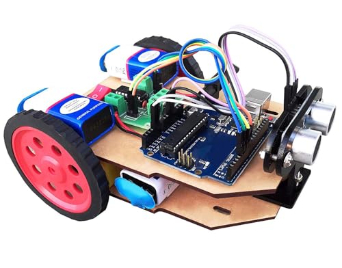 Kit4Curious Ultrasonic Sensor Based Obstacle avoiding Robot Complete kit with Code and Project Report