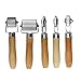 Car Sound Deadener Hand Roller Sound Noise Proof Insulation Tool 5PCS For Auto Noise Roller Car Sound Deadening Application Installation Tool Rolling Wheel Interior Accessories with Wood Handle