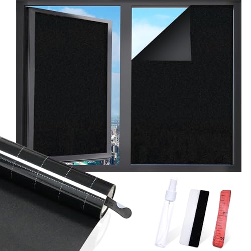Película de ventana opaca total 29.5 in x 13.1 ft negra miniatura 1