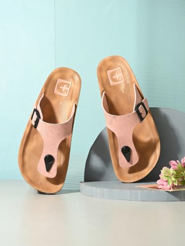 Image of DOCTOR HEALTH SUPER SOFT Women's Orthopedic Toe Ring Sandals | Adjustable Buckle Comfort Slippers | Soft Cushioned Footbed | Lightweight Anti-Skid Casual Flip Flops for Everyday Wear