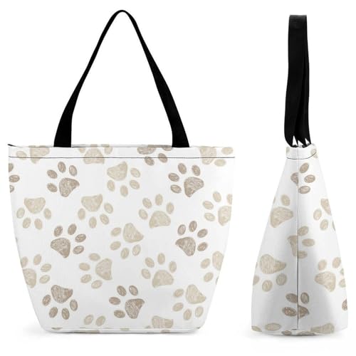 Sac de shopping patte d'animal pour femme grand cabas de voyage 32cm