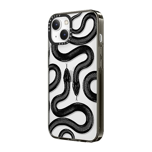undefined CASETIFY Compact iPhone 15 Case [4 ft. 2X Military Grade Drop Protection/Slim/Lightweight] - Black Kingsnake - Clear Black の商品画像 5