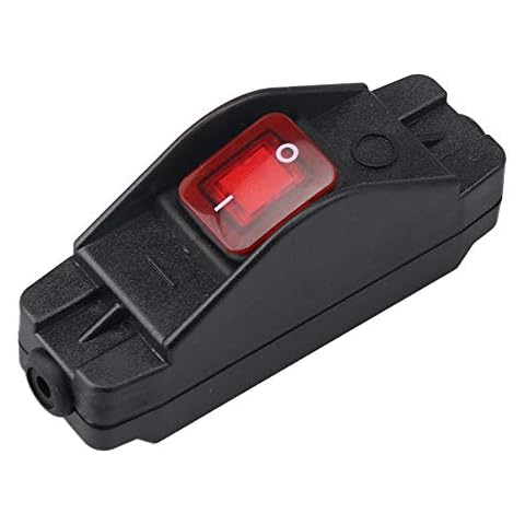 Yibuy IP65 30A 220V On/Off Tomato Color Button Inline Cord Switch Cover