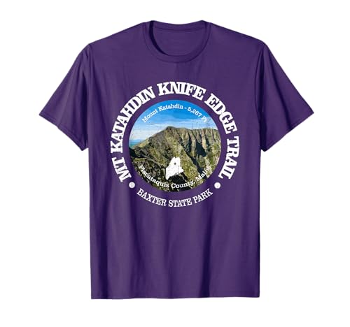Knife Edge Trail Vintage Mount Katahdin Mountain Hiking T-Shirt