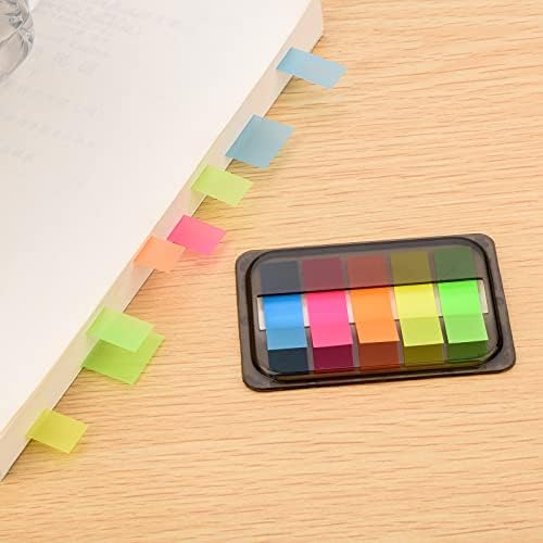 ZCZN 860 Pieces Pop-up Page Flags, 5 Assorted Colour Book Marker Index Tabs Sticky Notes Tabs with Box, 10 Sets with 4 Sizes