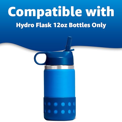 Jmoe USA Straws for Hydro Flask Kids Water Bottles | Replacement Plastic Straws Designed for Hydro Flask Bottle | 6-Pack Includes Cleaning Brush | Food Grade & BPA Free (12oz)