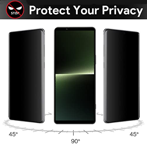 Aiselan For Sony Xperia 1 V 2023 Anti-Spy Tempered Glass, [2 Pcs] 9H Hardness Anti-Scratch Anti-Peeping Privacy Screen Protector Proteceive Film For Sony Xperia 1 V Phone thumb #2