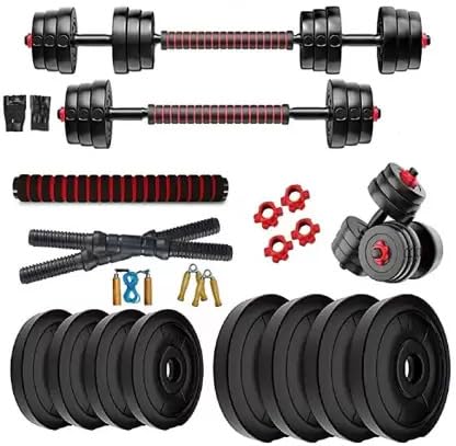 Ultimate 10 kg Convertible Dumbbell Set with Rope Gripper Gloves - Versatile Home Gym Equipment for Total Body Workouts (B0CVFL915J) Amazon Price History, Amazon Price Tracker