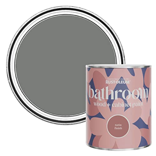 Rust-Oleum Grey Moisture Resistant Bathroom Wood and Cabinet Paint in Satin Finish - Torch Grey 750ml
