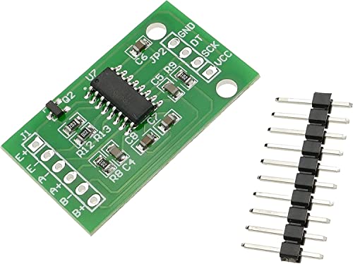 YUNIQUE Green-Clean-Power - Sensor de Pesaje HX711 24 bit | Módulo A/D de Precisión de Doble Canal | Ideal para Robótica y Automatización Industrial, Plástico