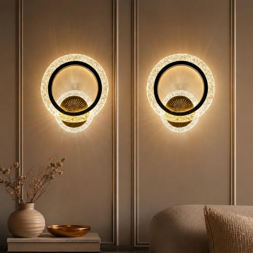 Image of Lyse Decor Wall Lights for Home Decoration LED Wall Light with 3 Color Modes, Easy Installation, Ideal for Modern Interiors, Bedroom, Living Room, Hallway, Office (2, WL85 O)