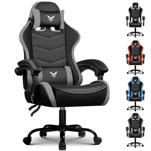 GTPLAYER Gaming Chair for Adults Heavy Duty Computer Chairs Linkage Armrest and Lumbar Support Ergonomic Height Adjustable PC Chair