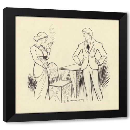 ArtDirect Marie Ventura et André Brulé dans ‘La semaine folle’ d’Abel Hermant (1913) Custom Framed Art Print Giclee Print or Canvas Options with Various Sizes and Customization by Yves Marevéry