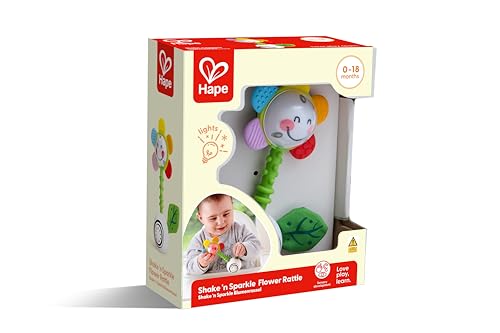 Hape hochet Fleur Musical | Jouet multisensoriel pour bébés | Idéal pour Les bébés de 0 Mois – Image 3