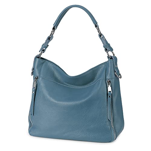 Image of YALUXE Women's Real Leather Shoulder Bags Hobo Handbag Purse Crossbody Bag