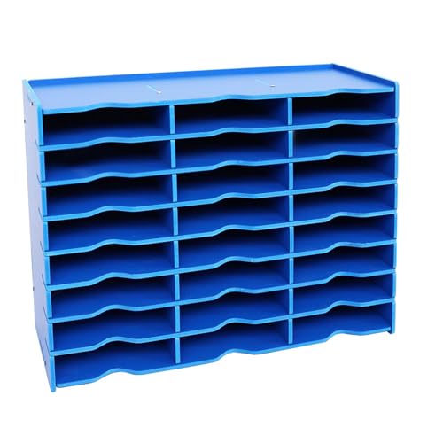 THINCAN Caja de escritorio colorida resistente multiusos de PVC con compartimentos para suministros de oficina y accesorios
