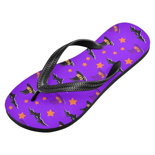 Burbuja Bats Hats Stars Flip Flops for Women Men, Soft Thong Sandals Rubber Slippers for Pool Beach Essentials2