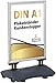 Produktbild Dreifke® Plakatständer Keitum Wind Line Plus DIN A1 silber| beidseitig für 2 Plakate | stabiler Fuß für sicheren Stand bei Wind und Wetter | entspiegelte Schutzscheiben | Kundenstopper Aufsteller