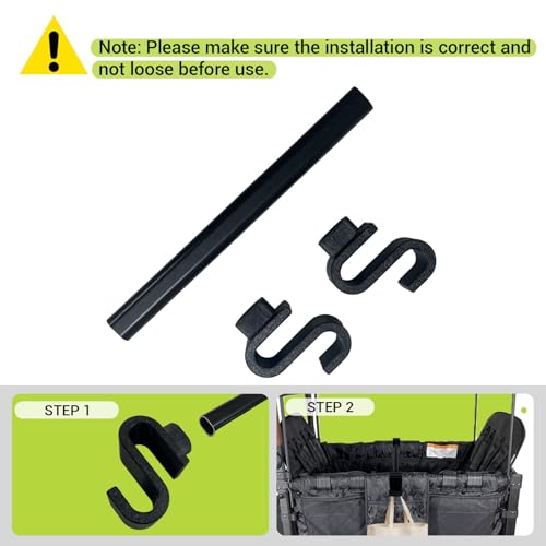 Image of Stroller Wagon Support Bar Compatible with WONDERFOLD W4 Elite Wagon, Wagon Support Bar for WONDERFOLD W4 Veer Wagon - Black