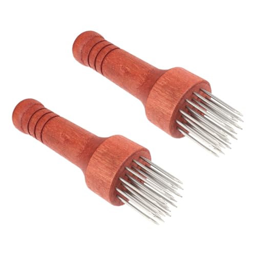 Cabilock 2stücke Nadel-fleischzartmacher Aus Edelstahl Für Hähnchen Rind Schwein Und Wild Fleischlockerungsmaschine Mit Noppen Zur Verbesserung des Geschmacks Für Familien Hotels Restaurant