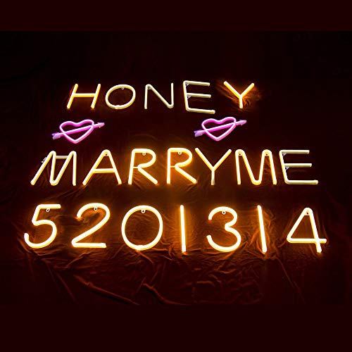 Image of Warm White LED Neon Word Signs - Battery /USB Operated Neon Letter Alphabet Signs for Girls' Room, Wedding, Birthday Party, Christmas Home (S)