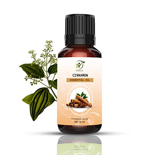 Image of VIRTUAL Cinnamon Bark Essential Oil 15ml Pure Natural Therapeutic Grade Aromatherapy Oil for Diffuser Skin Care Candle Soap Bath Bomb DIY Use