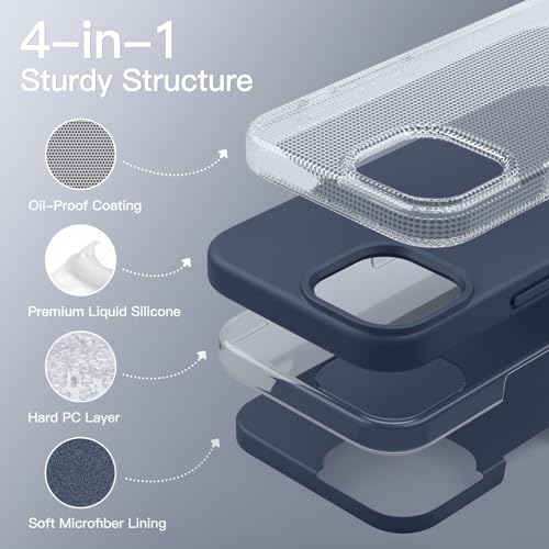 JETech Silicone Case for iPhone 15 6.1-Inch, Silky-Soft Touch Full-Body Protective Phone Case, Shockproof Cover (Storm Blue) JETech Silicone Case for iPhone 15 6.1-Inch, Silky-Soft Touch Full-Body Protective Phone Case, Shockproof Cover (Storm Blue)