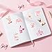 Alynta 200Pcs Pink Aesthetic Stickers - Cute Vinyl Water Bottles Sticker Pack Waterproof Scrapbooking Sticker Cute Bow Stickers for Laptop Scrapbook Journal Planner Notebook Luggage