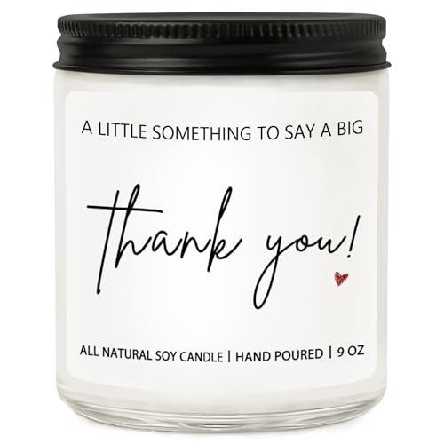 RIZOOCE Thank You Hostess Gifts for Women Funny Graduation Appreciation Gift for Friends Teacher Mom Coworkers Nurse Employee Boss- Lavender Scented Candles
