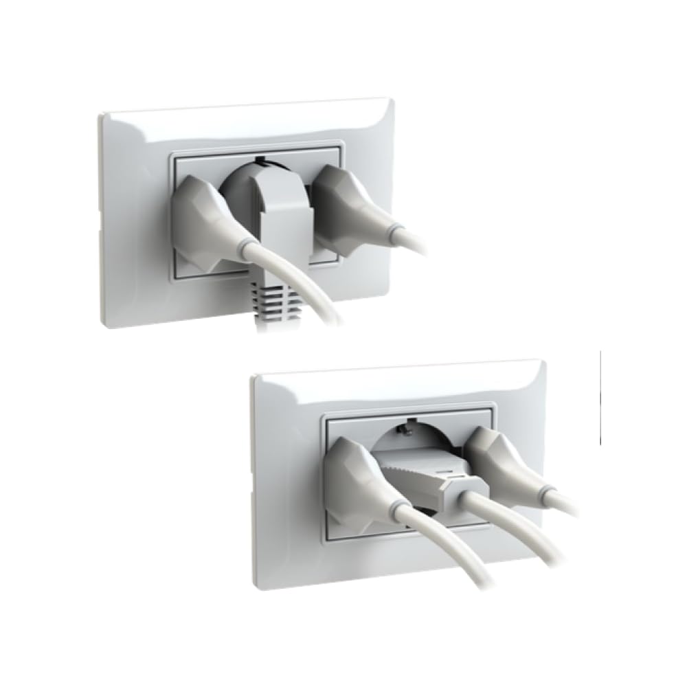 Zestaw 10 gniazd wtykowych dwuwartościowych Schuko 503 i 2 x gniazdo 10 A, białe moduły, kompatybilne z Vimar Plana, anteną, Ethernetem, telewizorem, anteną, USB, schuko, do oryginalnych i