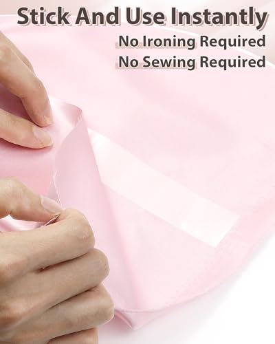 PLANTIONAL 2 Rolls Double-Sided Sticky Fabric Tape, 2/5" x 54.6 Yd & 1" x 54.6 Yd Hem Tape for No Sew, No Iron Hemming, Perfect for Pants, Crafts, and DIY Projects - Thumbnail 3