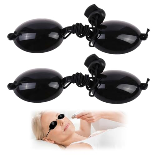 MKEAWWU Gafas Gafas De Bronceado De Seguridad Ajustables Protección Ocular Bronceador Protector Ocular Uv Light Protectores Oculares Infrarrojos Gafas De Belleza Parche Ocular (Negro)