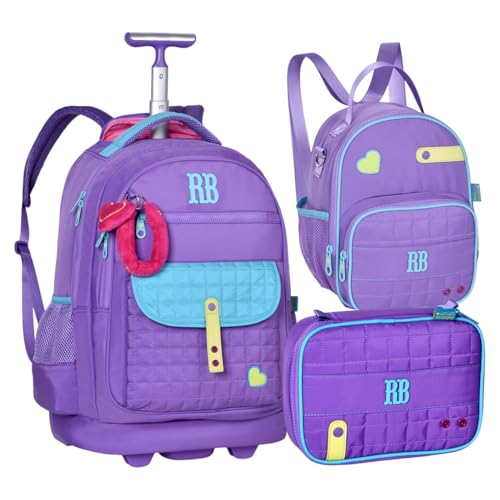 Kit Rebecca Bonbon Mochila Rodinha Lancheira T�rmica Estojo Box Soft RB (Lil�s)