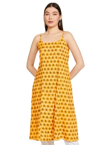 Image of Amazon Brand - Myx Women's Cotton A-Line Regular Kurta (Available in Plus Sizes)