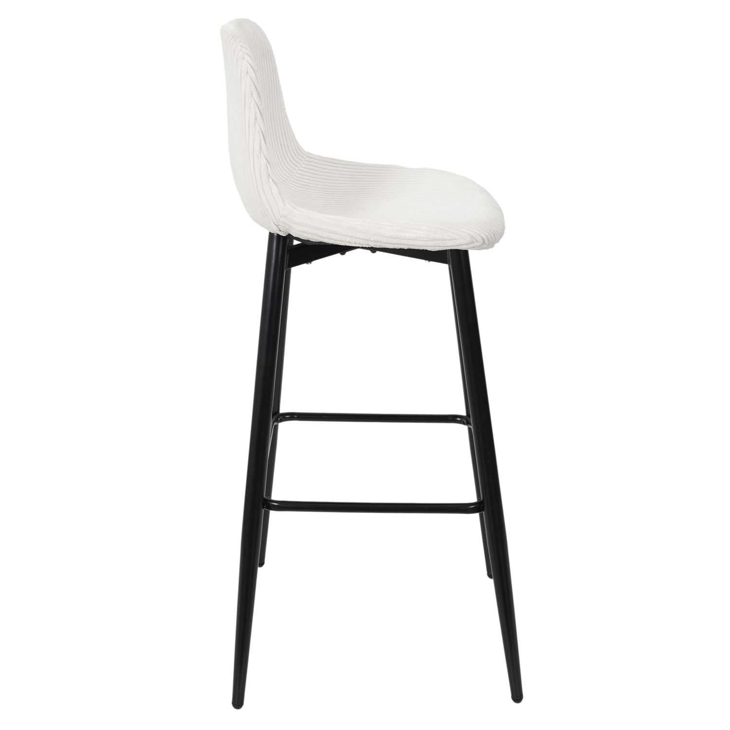 HOME DECO FACTORY, HD0285, Set di 2 Sgabelli da Bar Cotele Scott Beige, Morbidezza, Mobili, Seduta, Sgabello e sgabello da bar, 46,5 x 100,5 x 49,5 cm, Altezza seduta 70,5 cm, Beige Nero