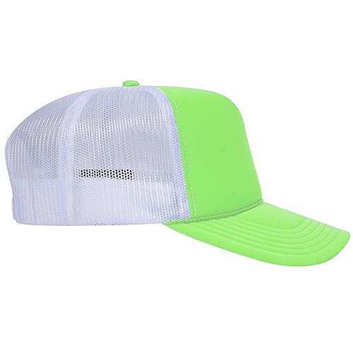Image of OTTO Polyester Foam Front 5 Panel High Crown Mesh Back Trucker Hats in 97, Bulk, Wholesale