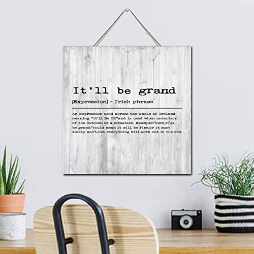 Décoration en bois avec description du sens, cadeau idéal maison