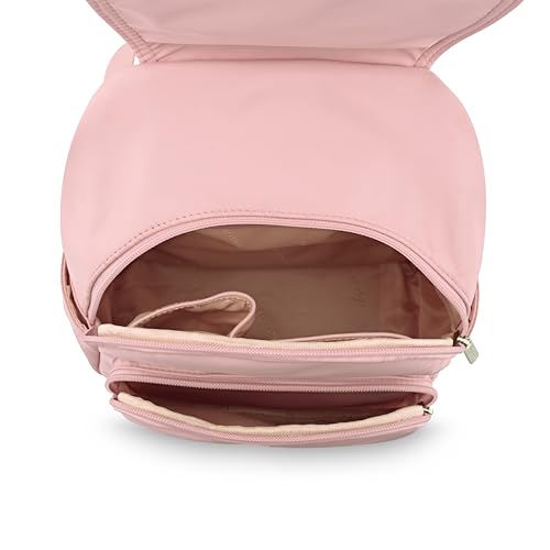 Image of Fastrack Casual Backpack for Girls | Nylon Women's Handbags | Space for 2 Bottle Holder| Ladies Purse Handbag | Backpack for Casual Carry
