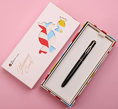 Picasso 620 Yummy Candy シリーズ 万年筆 ギフトボックス付き ブラック EF ニブ 0.35mm