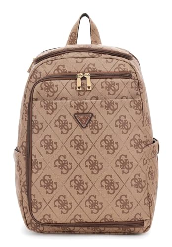 GUESS leisure backpack laptop backpack with laptop compartment U-Zip Backpack Latte Logo/Brown light brown