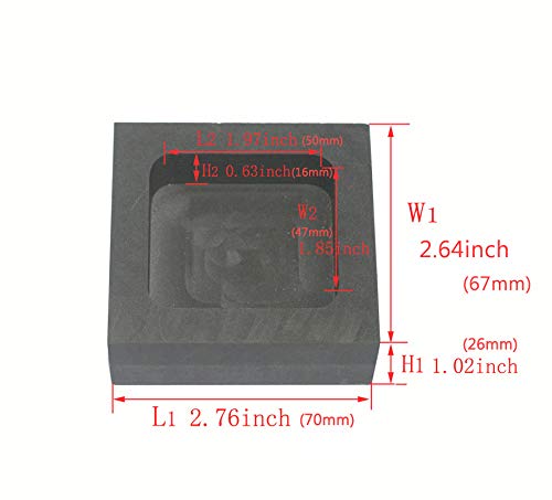 Lot De 4 Moules à Lingots En Graphite, Kit De Moulage De Torches En Graphite Pour Scrapbooking, Bijoux, Métal, Or, Argent, Forge