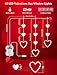 YOUNGAR Valentine's Day Heart Window Lights, 5FT 65LED Battery/USB Powered with Timer, Waterproof with 8 Modes Memory for Home Bedroom Birthday Party Indoor Outdoor Decor, Red
