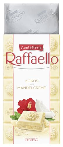 Ferrero Raffaello Tafel – Weiße Schokolade mit Kokos- und Mandelcreme – 1 x 90 g Schokoladentafel 2